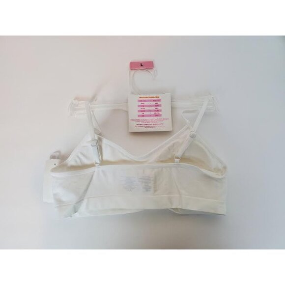 Maidenform Girl White Basic Adjustable Straps Training Bra Size Large - Picture 3 of 4